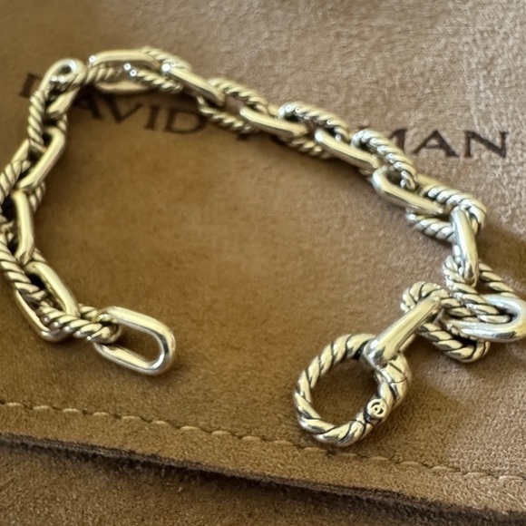David Yurman Madison Chain Silver Bracelet 5.5mm Size Medium - Picture 2 of 12